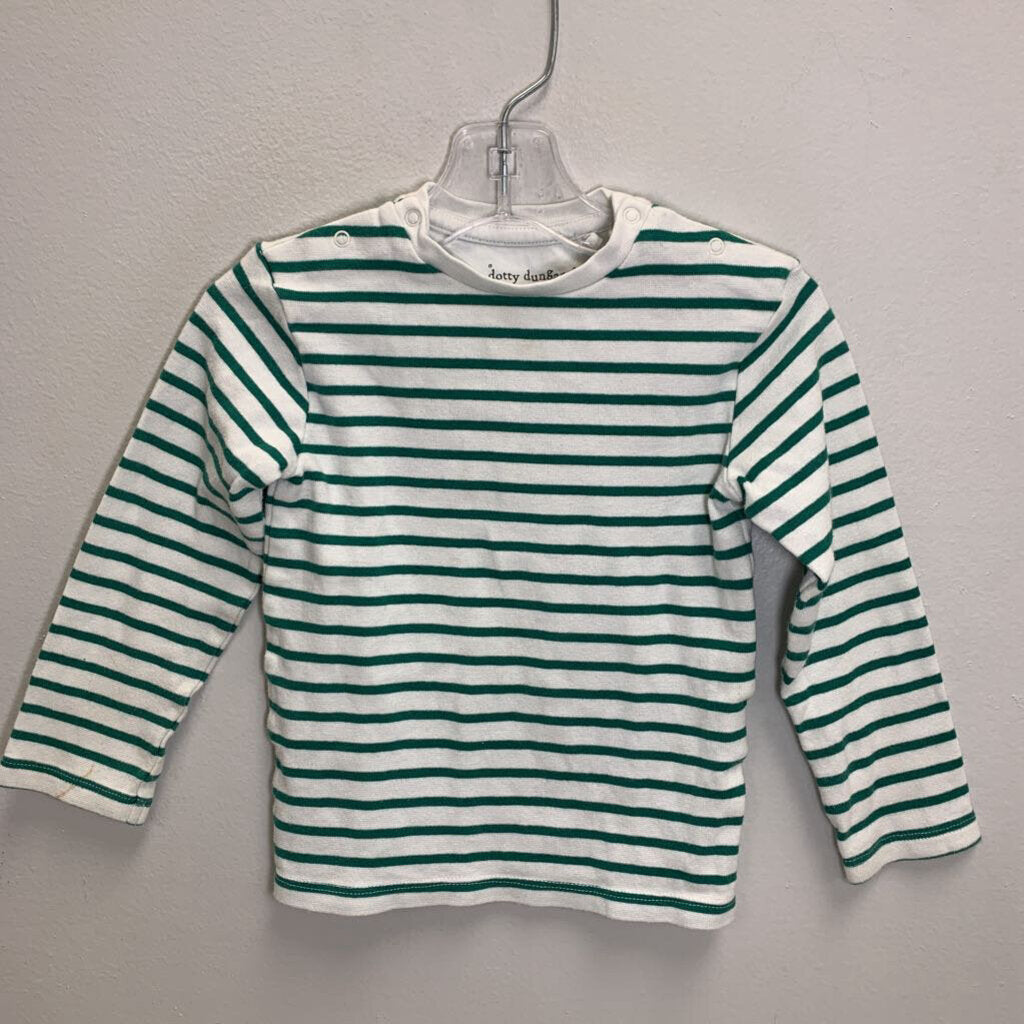 2-3: Striped Snap Shoulder T-Shirt
