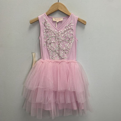 2-3: V-Neck Beaded Bodice Tutu Dress with Tiered Tulle Skirt (Style TDM0474) NWT