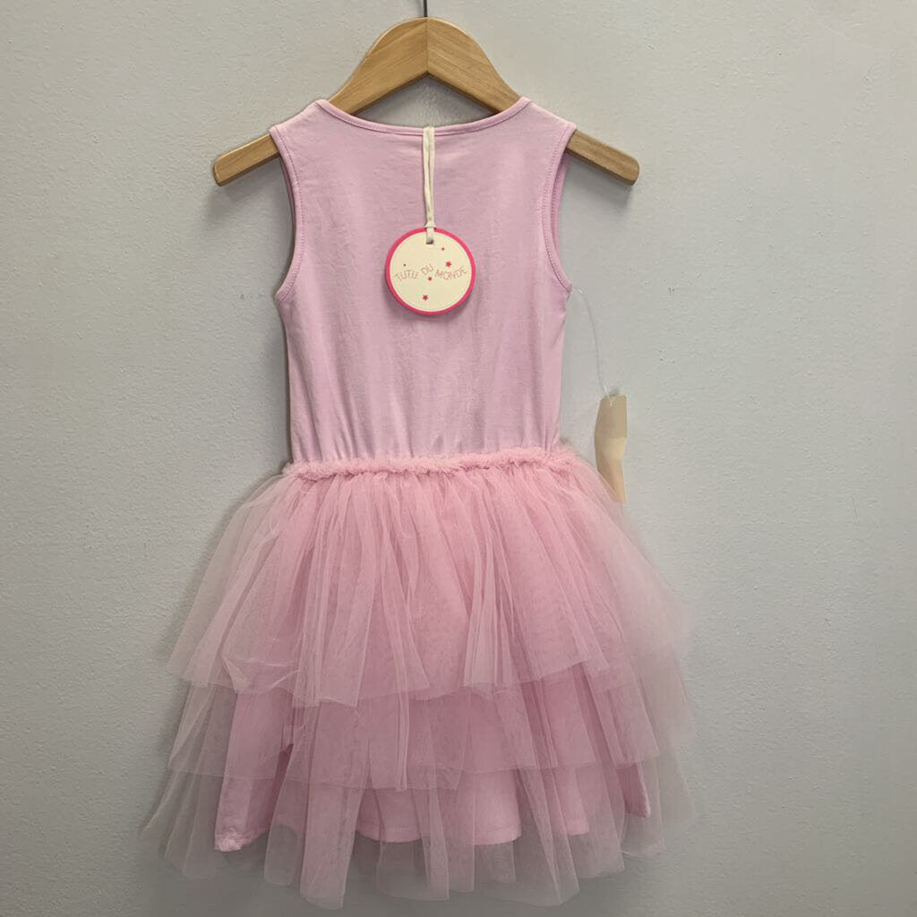 2-3: V-Neck Beaded Bodice Tutu Dress with Tiered Tulle Skirt (Style TDM0474) NWT