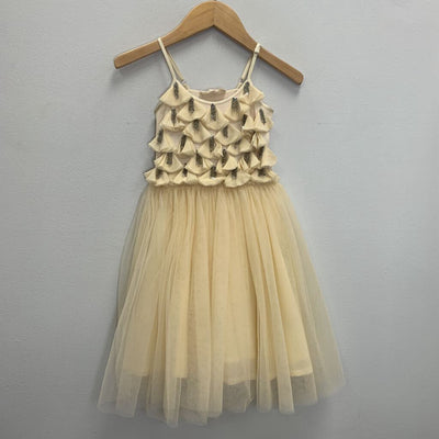 2-3: Beaded Tassel Bodice Tutu Dress with Long Layered Tulle Skirt NWT