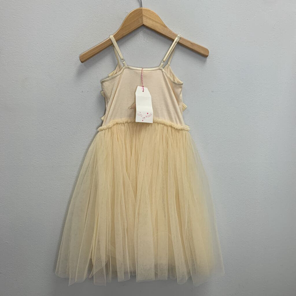 2-3: Beaded Tassel Bodice Tutu Dress with Long Layered Tulle Skirt NWT