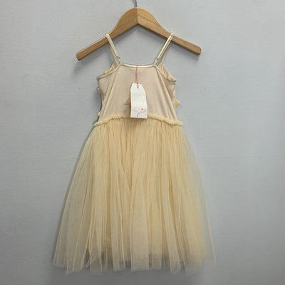 2-3: Beaded Tassel Bodice Tutu Dress with Long Layered Tulle Skirt NWT