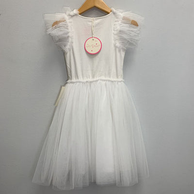 4-5: Flutter Sleeve Beaded Bodice Tutu Dress with Long Tulle Skirt (Style TDM0497) NWT