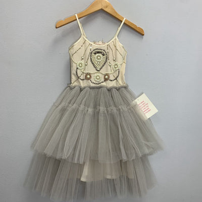 4-5: Beaded Bodice Tutu Dress with Tiered Tulle Skirt (Style TDM0308) NWT