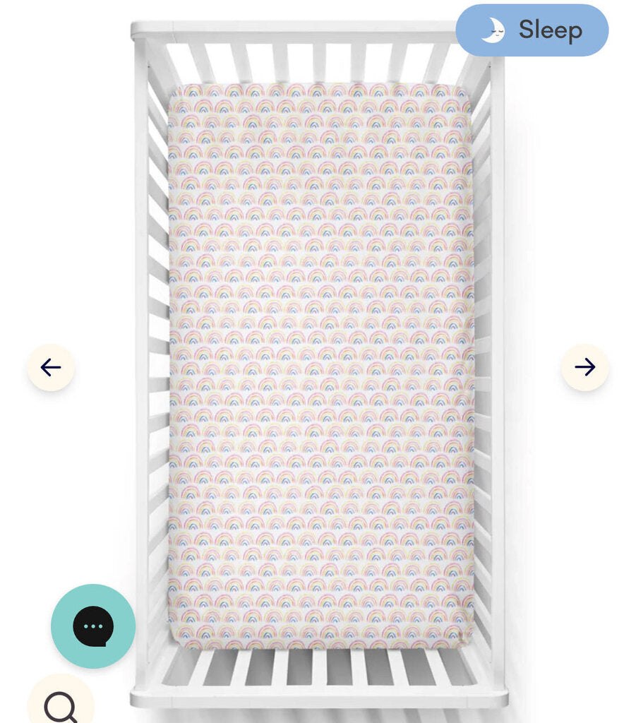 Standard Crib Sheet - Pastel Rainbows