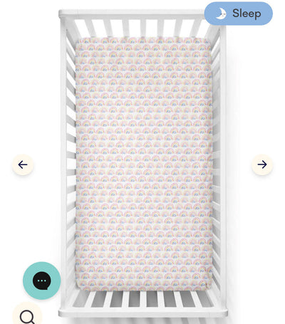 Standard Crib Sheet - Pastel Rainbows