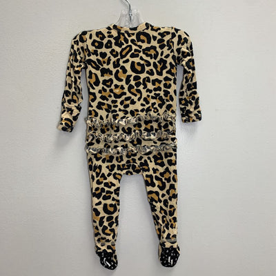 0-3M: Footie Zippered Sleeper - Leopard