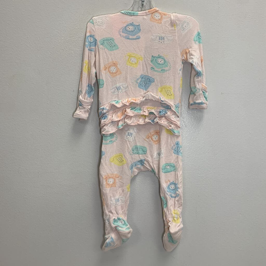 3-6M: Footed Sleeper - Telephones