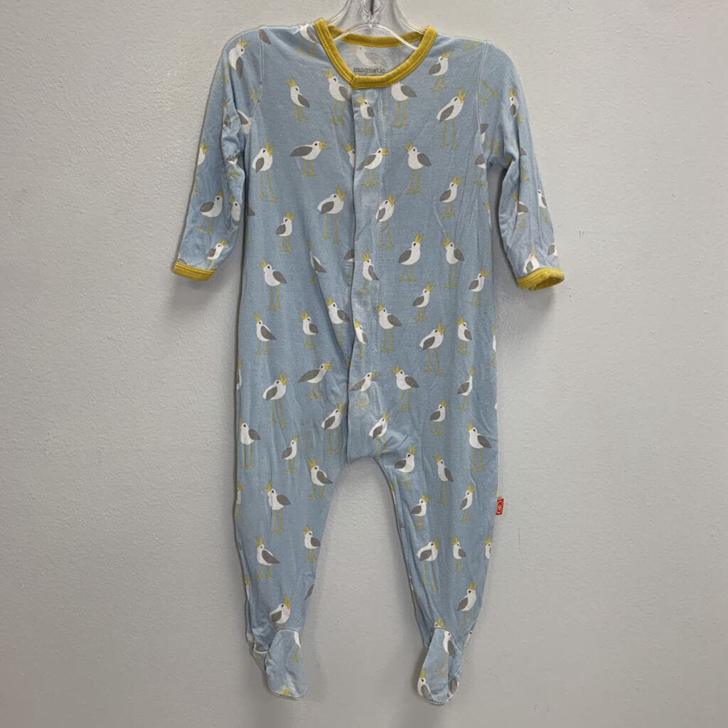 3-6M: Footed Sleeper - Seagulls