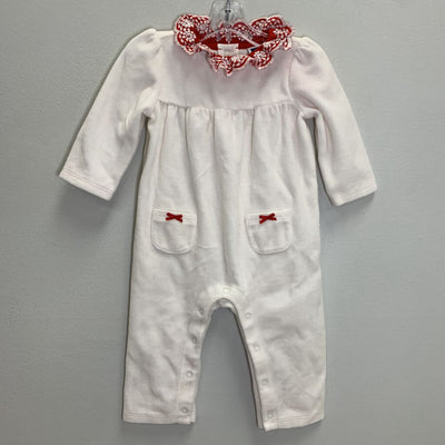3-6M: Collared Velour Romper