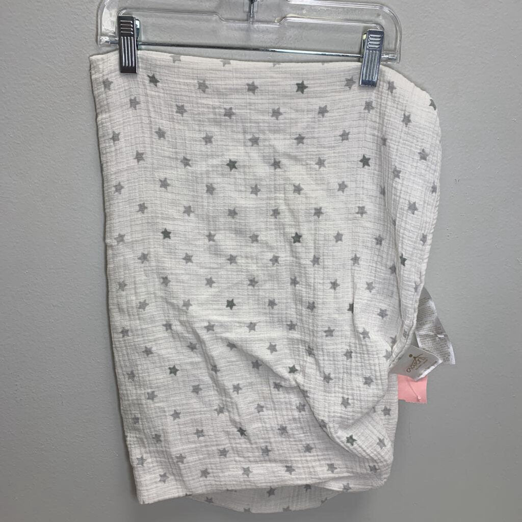 Cotton Muslin Crib Sheet - Silver Stars