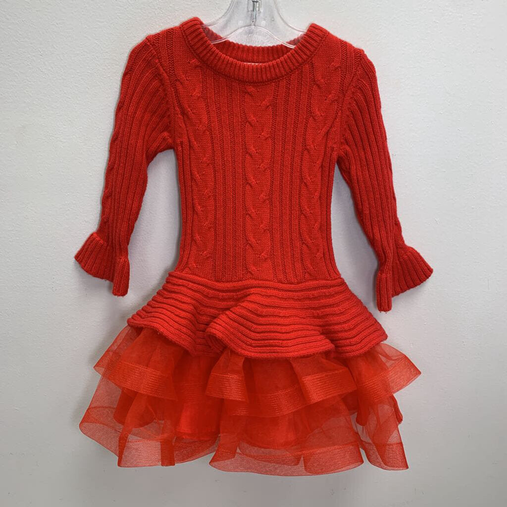 3T: Cable Knit Sweater Dress w/ Tutu Skirt