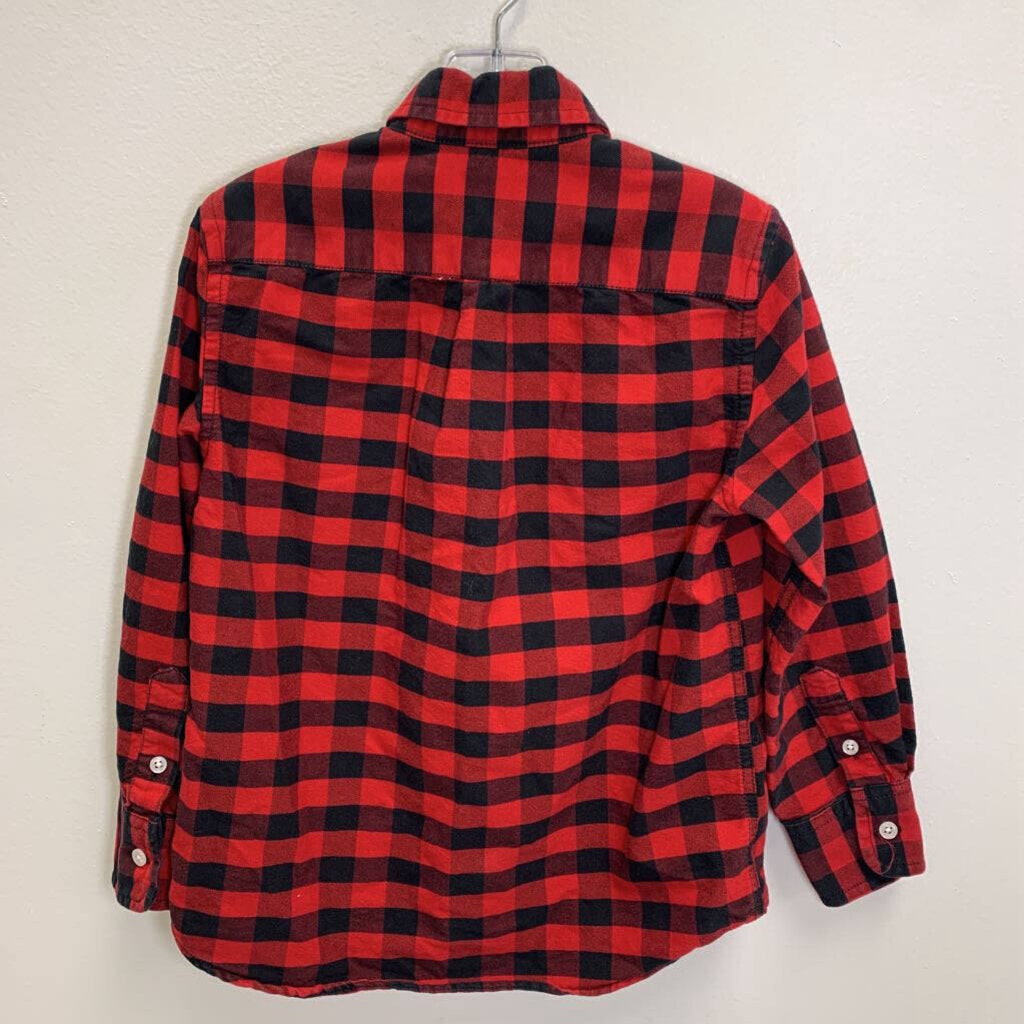 4-5: Long Sleeve Buffalo Plaid Flannel Shirt