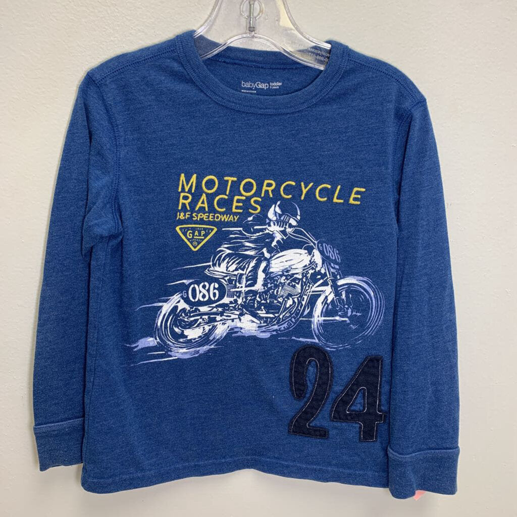 5: Long Sleeve Applique T-Shirt - Motorcycle Races