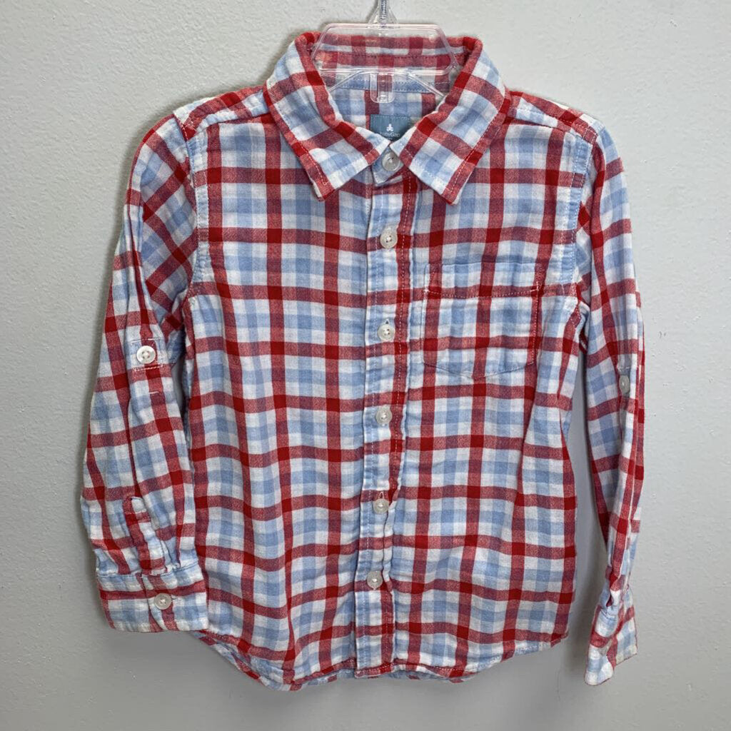 4: Long Sleeve Plaid Button Down Shirt