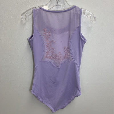8-10: Sweetheart Neck Flock Tank Leotard