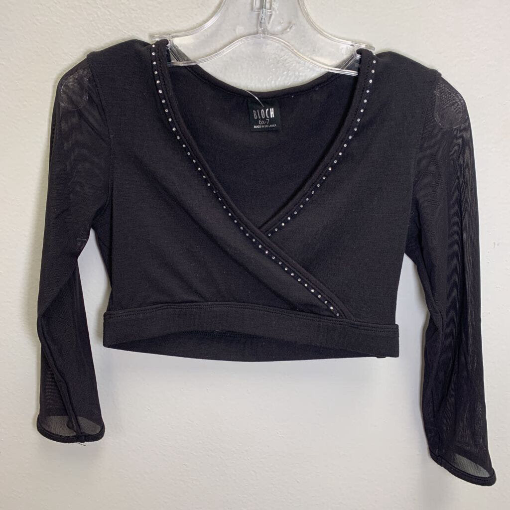 6X-7: Mesh Wrap Top - Rhinestones