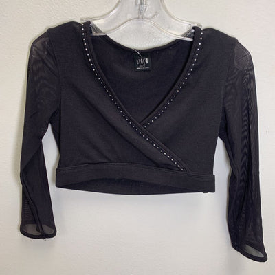 6X-7: Mesh Wrap Top - Rhinestones