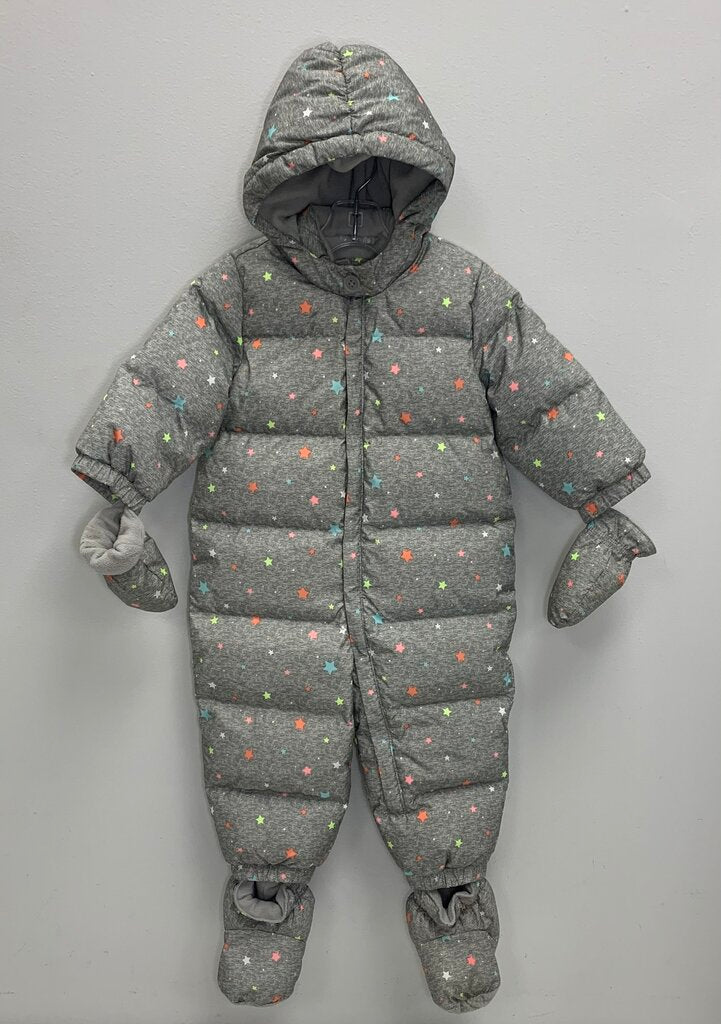 18-24M: Bunting w/ Booties + Mittens - Star Print