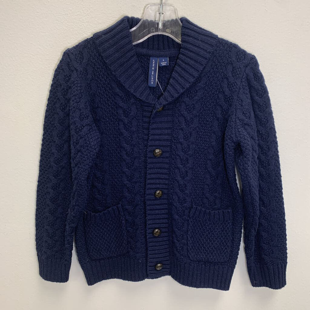 4: Cable Knit Shawl Collar Cardigan