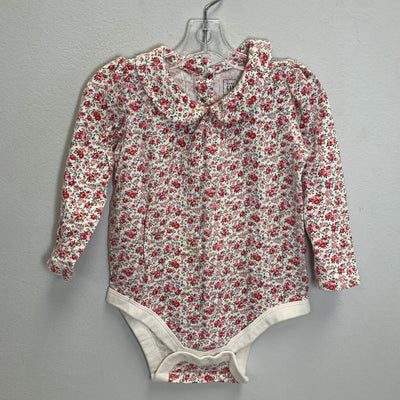 12-18M: Floral Bodysuit w/ Peter Pan Collar