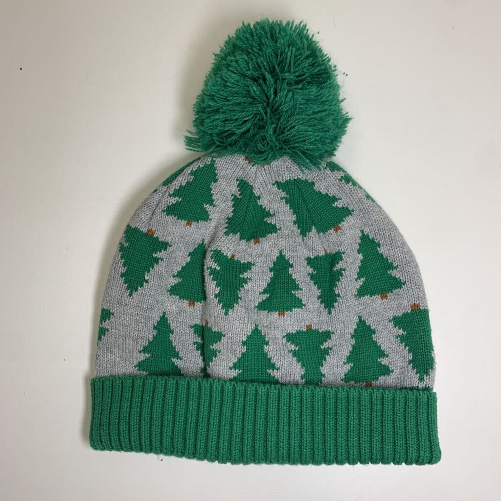 3-6Y: Knit Pom Hat - Christmas Tree Tannenbaum