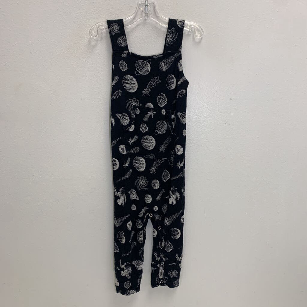12-18M: Bamboo Overall Romper - Astronauts In Space