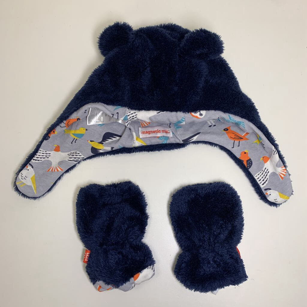 6-12M: So Soft Fleece Reversible Cap + Mittens