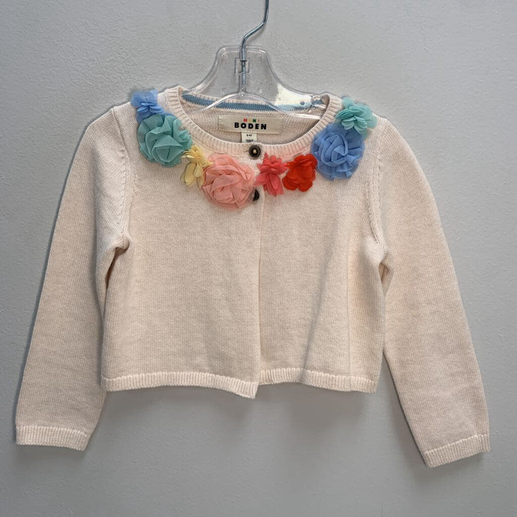 3-4: Tulle Flower Cardigan