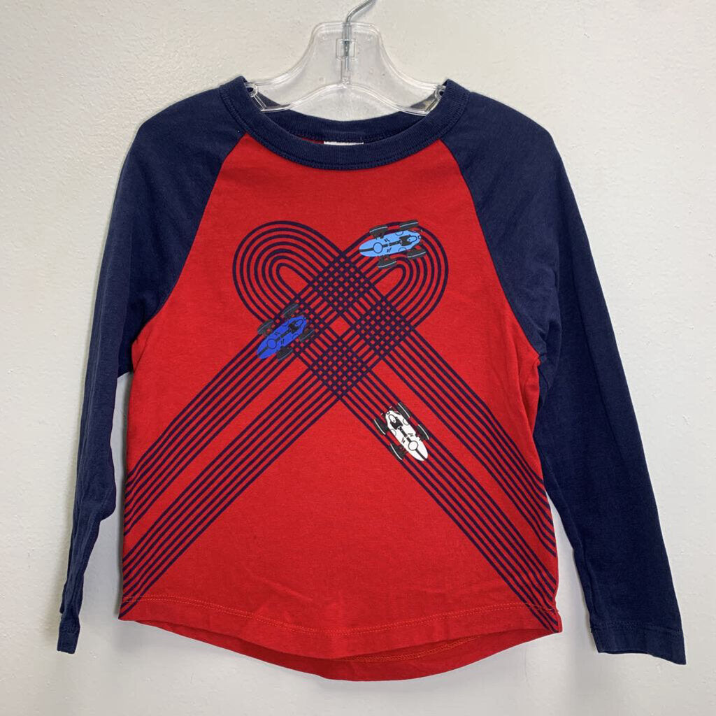 4: Raglan Sleeve Graphic T-Shirt - Race Cars