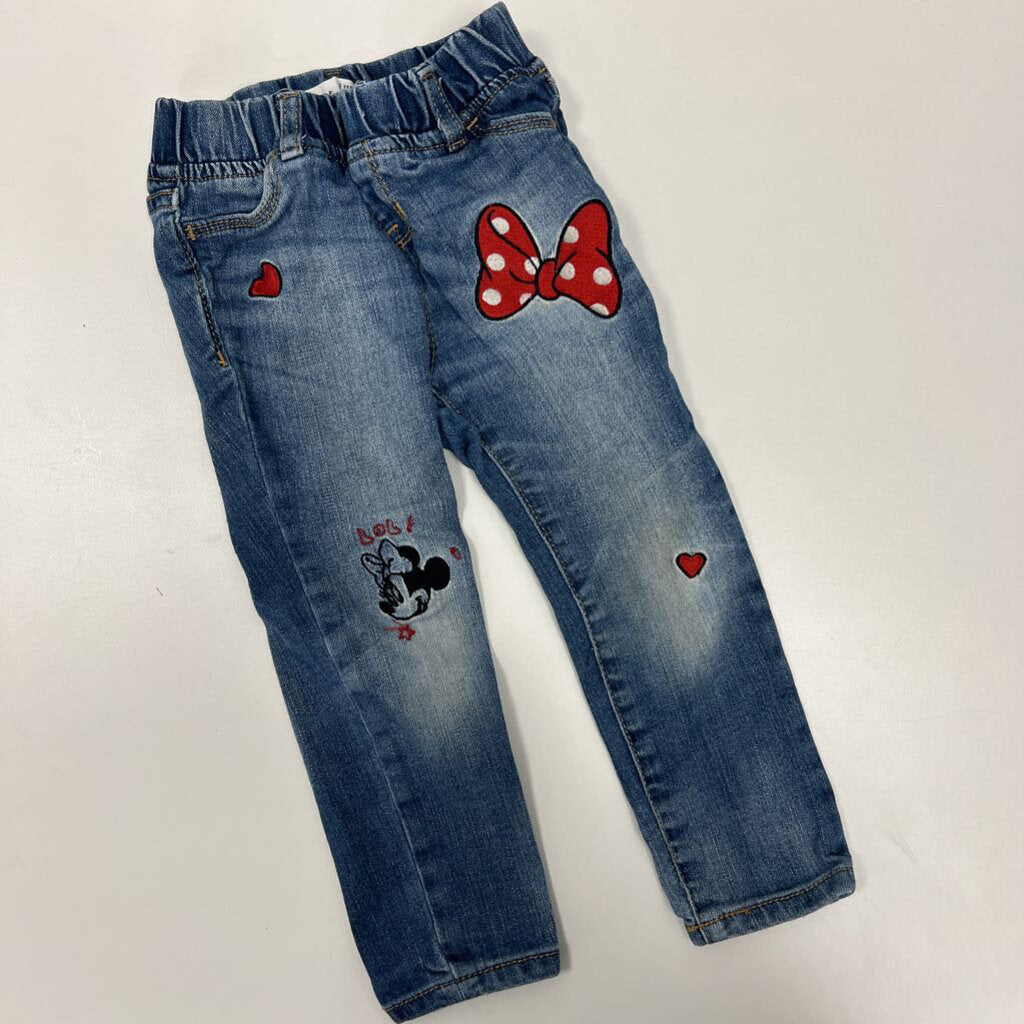 3T: Disney jeans w/Minnie bow applique