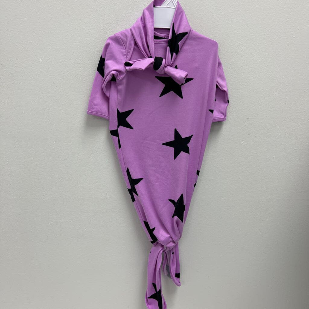 0-6m: Pixie Lane purple sleeper with matching headband