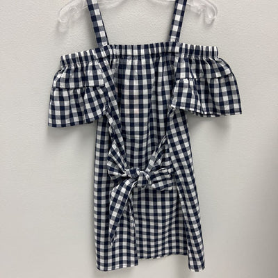 5: French Toast blue check belted dress