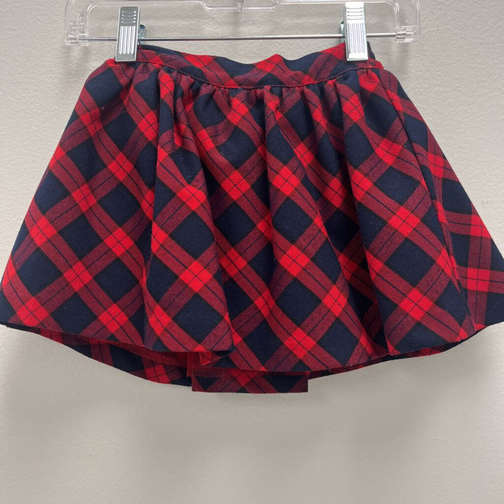 12-18M: Janie and Jack red/blue plaid w/tulle lined skirt