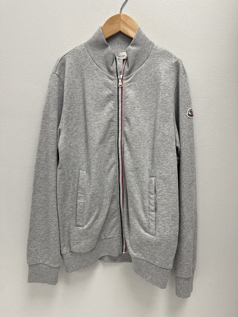 14: Moncler grey knit zipper jacket