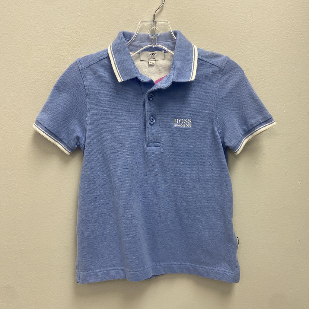 Size 4: Hugo Boss blue polo shirt