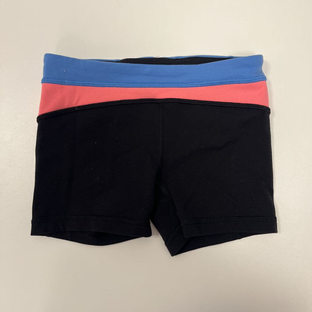 6: Ivivva black w/blue & pink waist biker/dance shorts