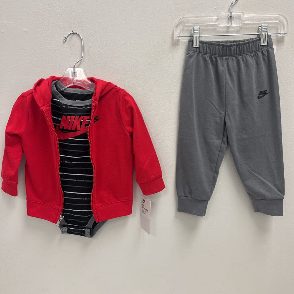 18M: Nike red & grey onesie/pants/jacket NWT