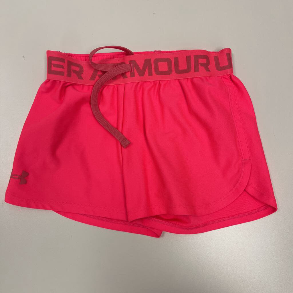 7: Under Armour neon pink running style shorts