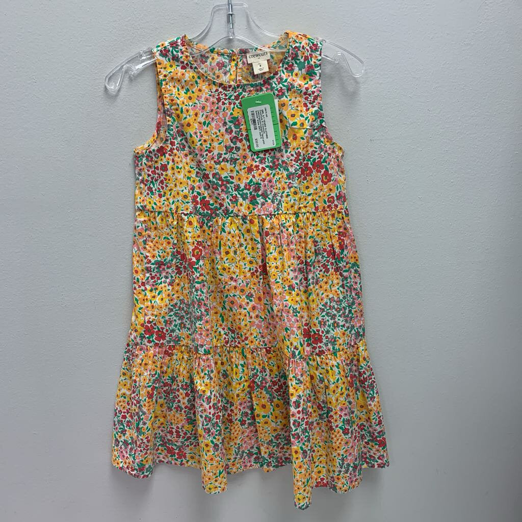 6: Crewcuts yellow/green/red/pink floral print summer dress NWT